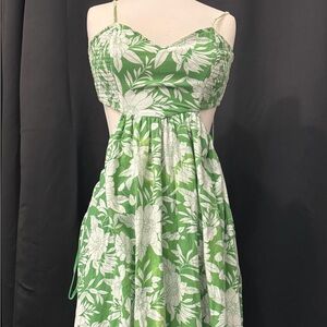 American Eagle Outfitters Green Floral Sundress